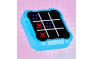Apskritimas kryžius kryžius elektroninis galvosūkių žaidimas tic tac toe nešiojamoji konsolė mėlyna