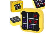 Kryžių ratas elektroninis galvosūkių žaidimas tic tac toe konsolė nešiojamas geltonas