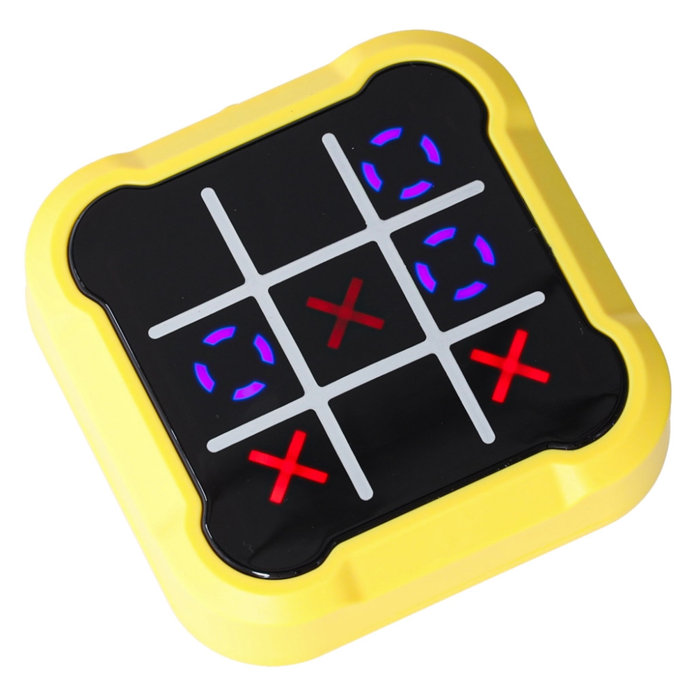 Elektroninis galvosūkių žaidimas Tic Tac toe konsolė Kryžiukai rutuliukai, geltona-Žaislai, Stalo žaidimai, Žaidimų konsolės-e-v