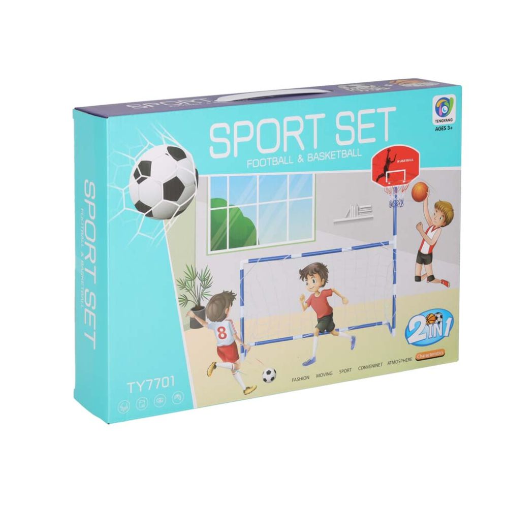 Futbolo vartai / krepšinio lenta 2in1 žaidimas 2 kamuoliai-Žaislai, Lauko žaislai, Lauko žaidimai ir sporto prekės, Krepšinis, f