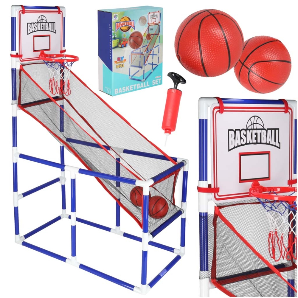 Krepšinio žaidimas - nešiojamasis krepšinis 2 kamuoliai pompa-Žaislai, Lauko žaislai, Lauko žaidimai ir sporto prekės, Krepšinis