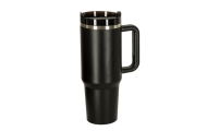 Termo puodelis su šiaudeliu ir rankenėle 1200ml juodas-Maitinimui, Indai, įrankiai, gertuvės, Puodeliai, gertuvės, Termo indai-e
