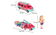 Lėlių automobilis kempingas kemperis priedai lėlių baseinas