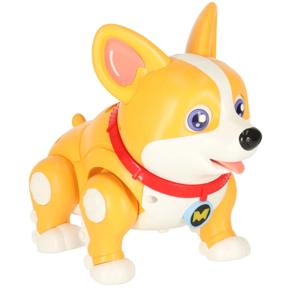 Šuo šuo interaktyvus robotas Corgi šviečiančios ausys muzika