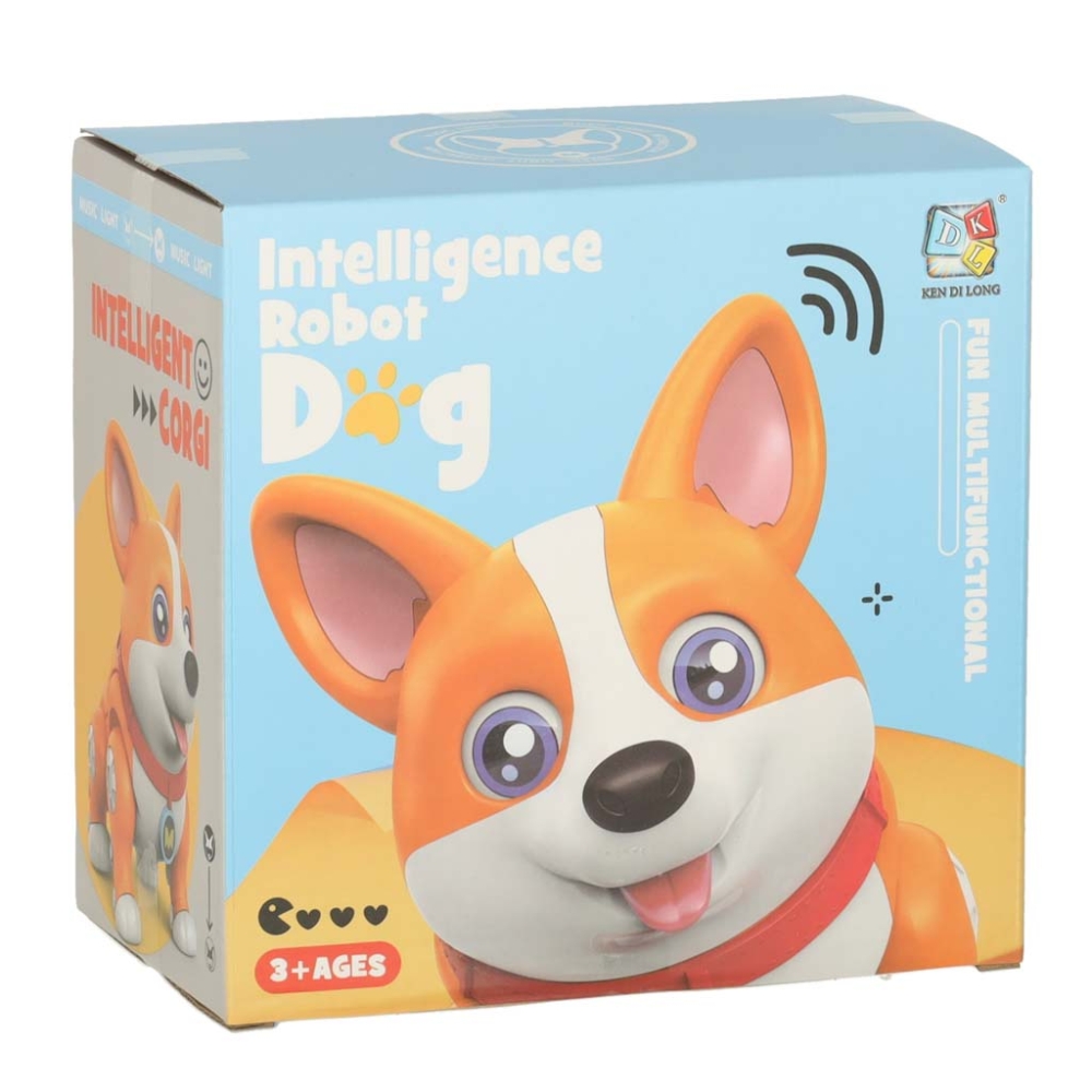 Šuo šuo interaktyvus robotas Corgi šviečiančios ausys muzika