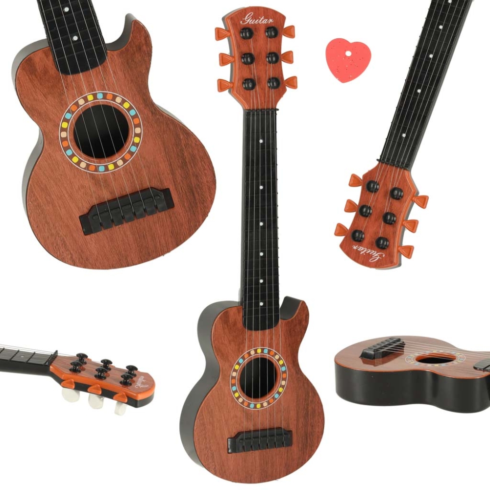 Klasikinė gitara vaikams medinė 6 stygų 18 colių 46,5 cm-Žaislai, Muzikiniai-e-vaikas