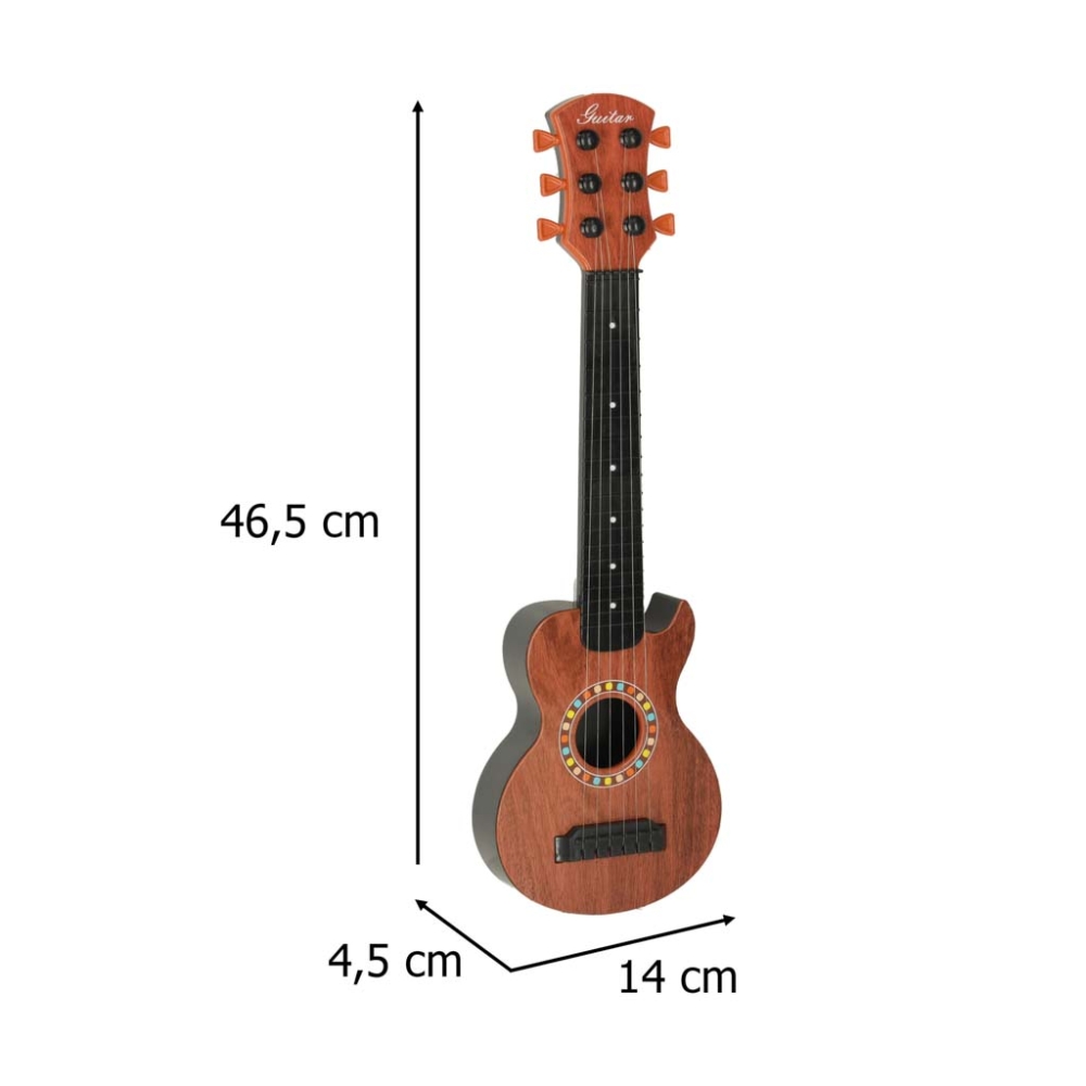 Klasikinė gitara vaikams medinė 6 stygų 18 colių 46,5 cm-Žaislai, Muzikiniai-e-vaikas