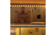 LULILO Peonio medinis lėlių namelis 70 cm LED rožinis