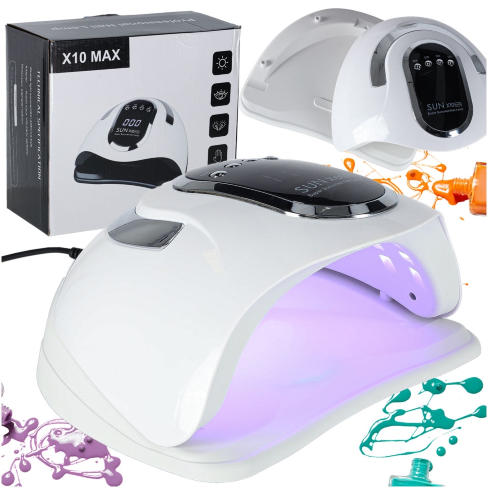Nagų lempa Sun X10 UV 45 LED 280W manikiūro hibridai geliai