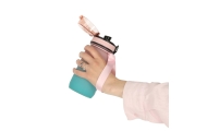 Vandens buteliukas sportinis buteliukas su kandikliu BPA FREE 600ml rožinės-mėlynos spalvos