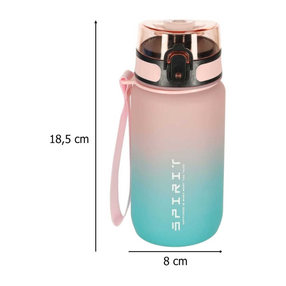 Vandens sportinė gertuvė su kandikliu BPA FREE 600ml rožinės-mėlynos spalvos-Maitinimui, Indai, įrankiai, gertuvės, Puodeliai, g