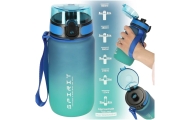Vandens gertuvė su kandikliu BPA FREE 600ml mėlynai žalios sp.-Maitinimui, Indai, įrankiai, gertuvės, Puodeliai, gertuvės-e-vaik