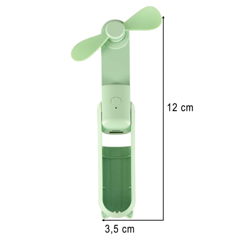 Mini stalinis ventiliatorius USB žalias
