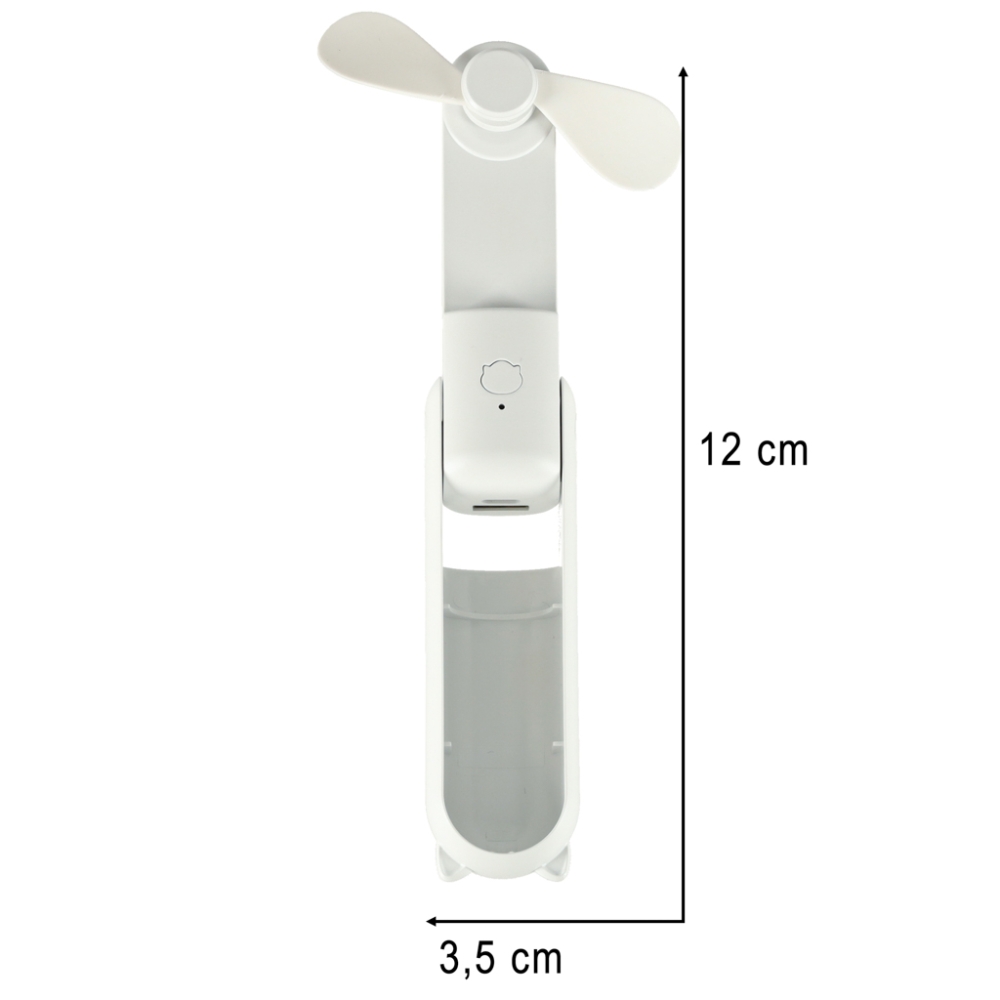 Stalinis ventiliatorius mini rankinis sulankstomas ventiliatorius nešiojamas USB baltas