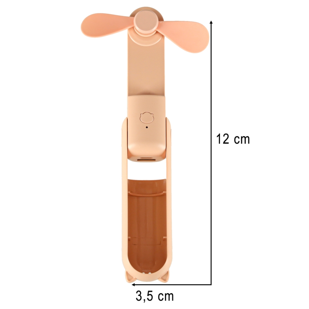 Stalinis ventiliatorius mini rankinis sulankstomas ventiliatorius nešiojamas USB rožinės spalvos