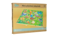 Magnetinis medinės lentos labirinto žaidimas kelionėms dideliame mieste 2 žaidėjams