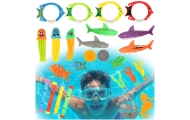 Vandens baseino žaislai nardymui, 27 dalių rinkinys-Žaislai, Lauko žaislai, Vandens ir smėlio žaislai, Nardymo, plaukimo reikmen