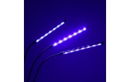 LED augalų augimo lempos skydelis su 3 lemputėmis