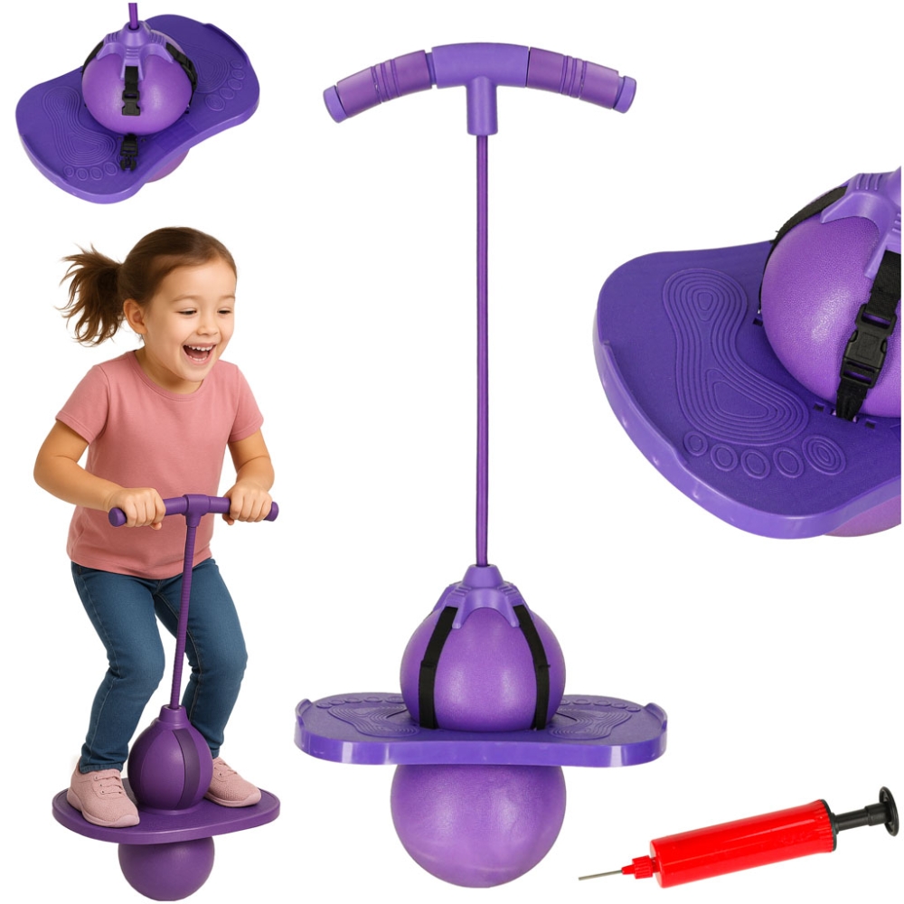Vaikų pogo balansinis šokliukas, violetinis