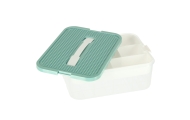 Plastikinė dėžutė su organizatoriumi ir dangteliu