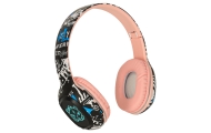 "Bluetooth" belaidės ausinės į ausis "Gaming Sport" rožinės spalvos