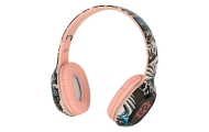 "Bluetooth" belaidės ausinės į ausis "Gaming Sport" rožinės spalvos