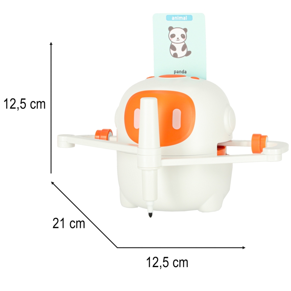 Interaktyvaus piešimo roboto rinkinys su žymekliais oranžinis-Žaislai, Kūrybiniai žaislai, Kūrybiniai rinkiniai-e-vaikas