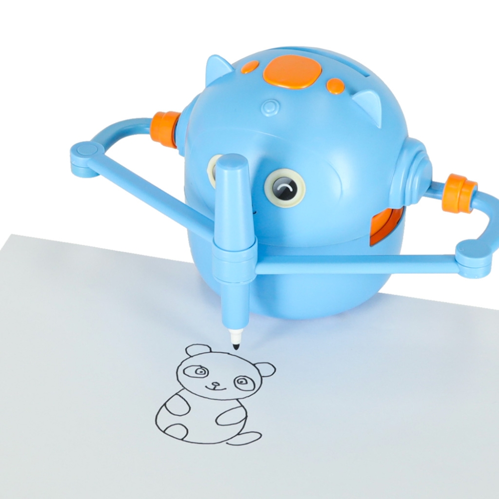 Edukacinis interaktyvus robotas - mokymasis piešti + žymekliai, mėlynas-Žaislai, Kūrybiniai žaislai, Kūrybiniai rinkiniai-e-vaik