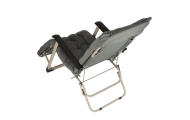 LUARO sodo gultas turistinė sulankstoma kėdė su pagalvėle pilka