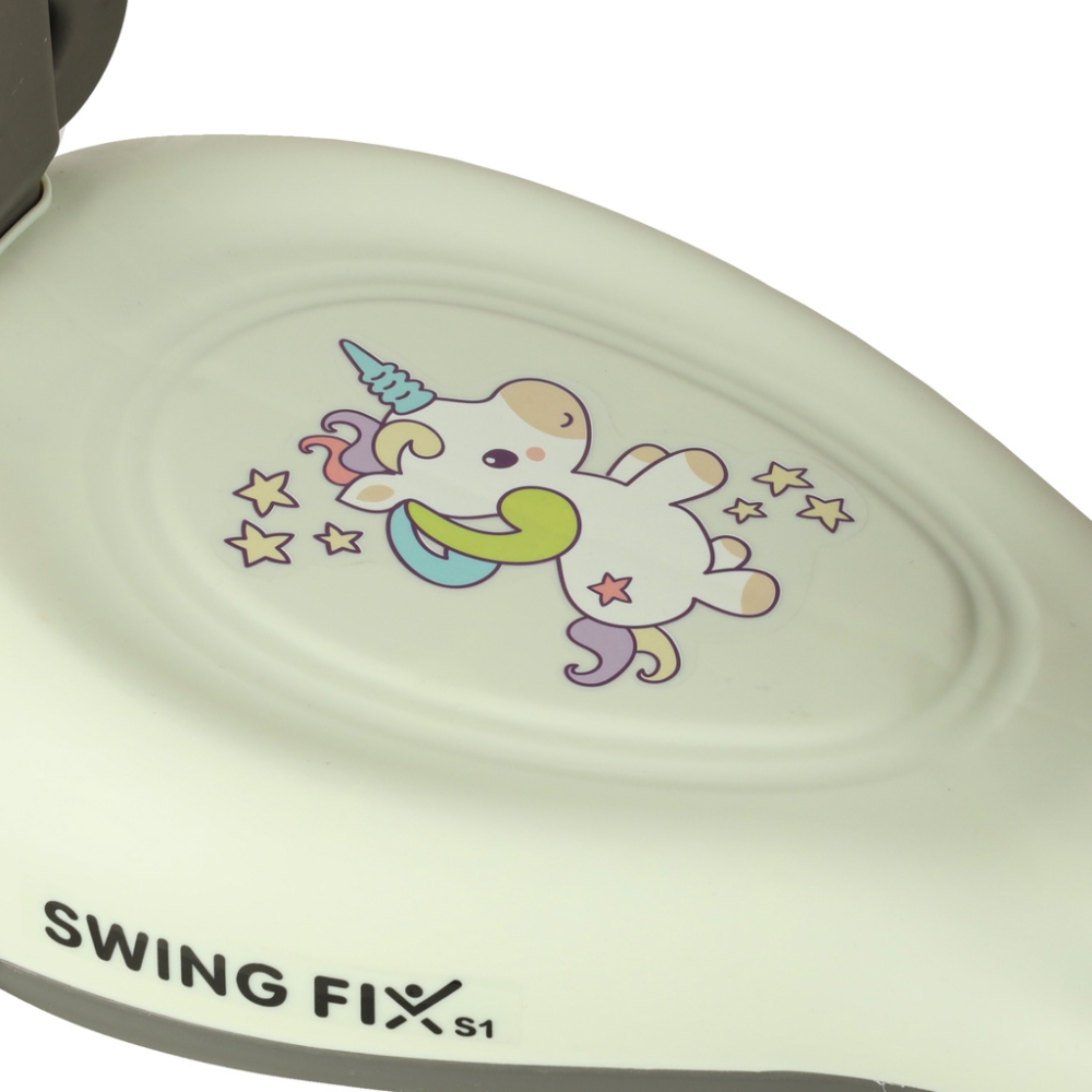 Gravitacinis paspirtukas su rankena LED Swing FIX S1 pilkos spalvos, maks.