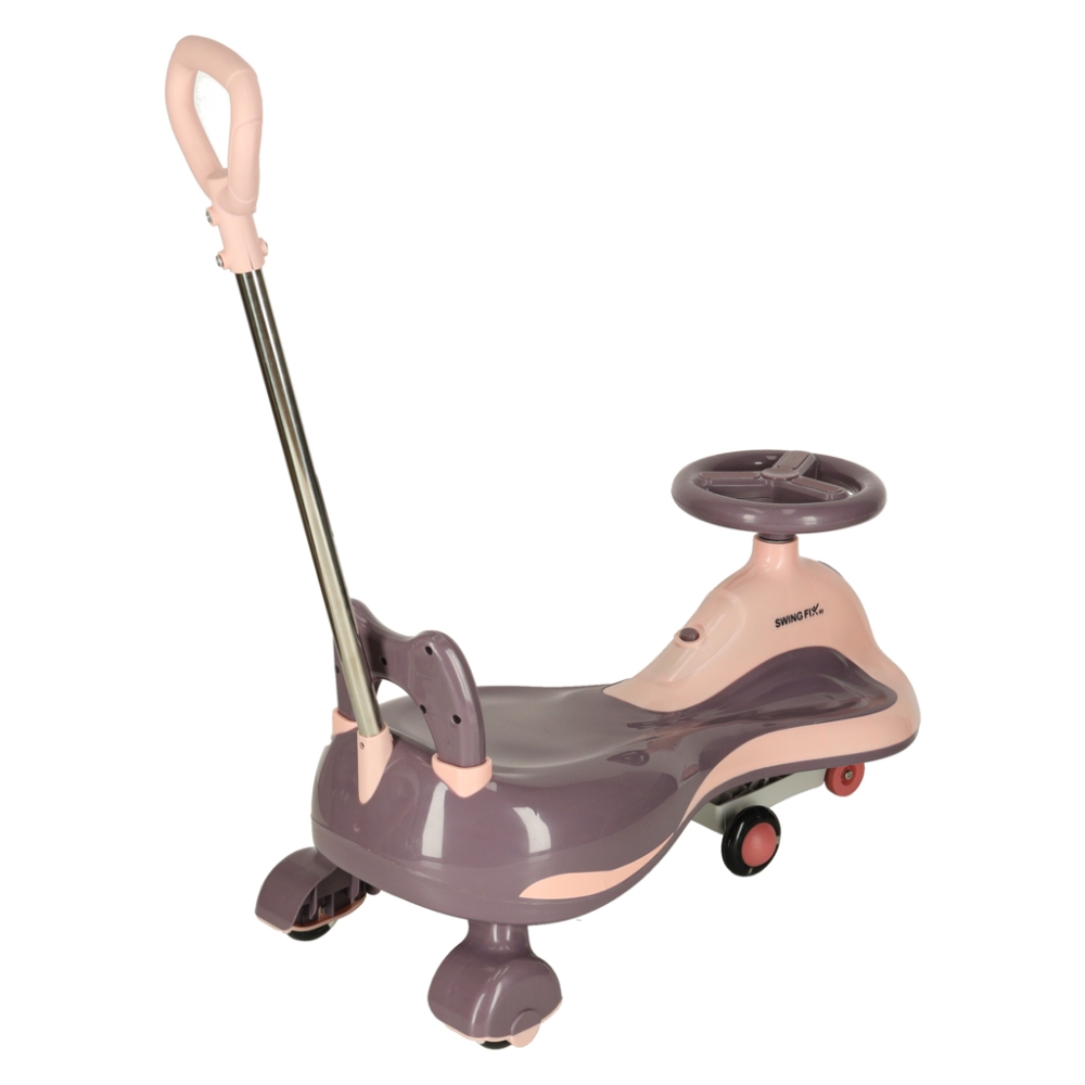 Gravitacinis paspirtukas su rankena LED Swing FIX S2 violetinės spalvos iki 100 kg-Judėjimui, Paspiriamosios mašinėlės ir jų pri