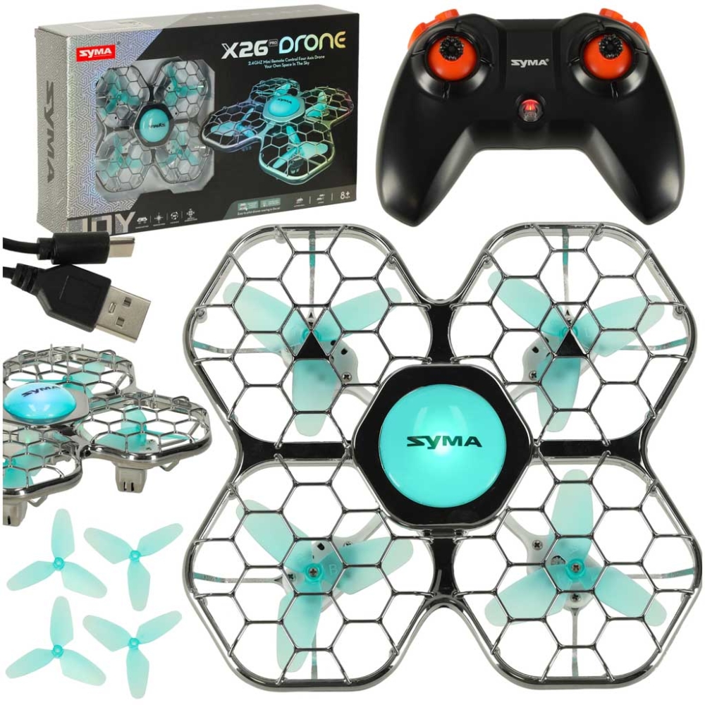 RC dronas Syma X26PRO 2,4 GHz Wi-Fi, juodas-Žaislai, Auto ir transporto žaislai, Dronai-e-vaikas