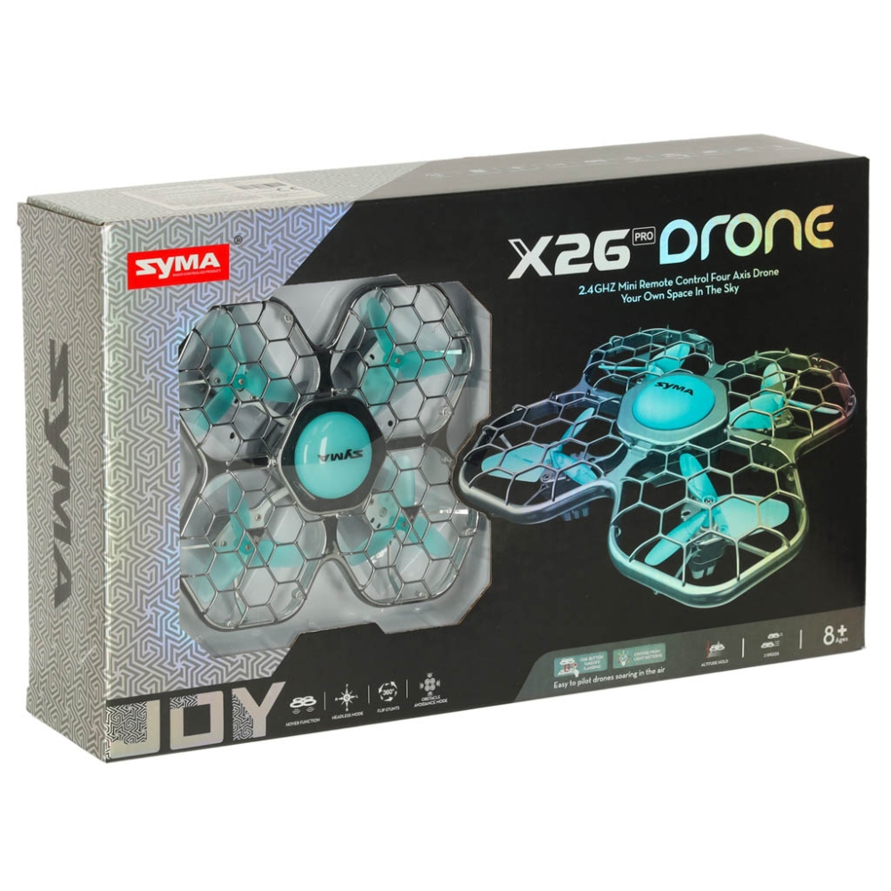 "Syma X26PRO" 2,4 GHz "Wi-Fi" RC dronas juodas