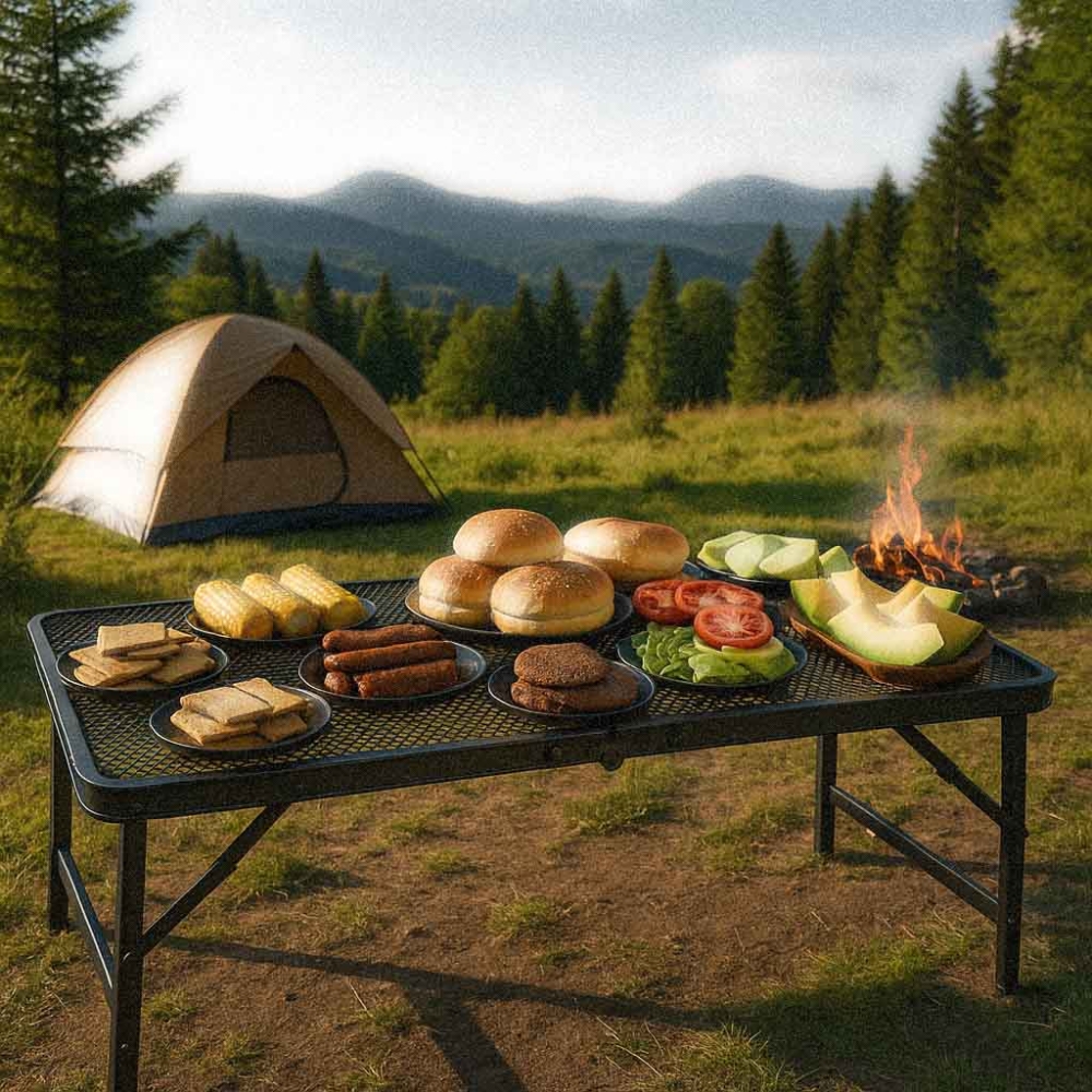 Sulankstomas kempingo stalas LUARO 80x40x66x37 cm-Namai, laisvalaikis, turizmas, Turizmas-e-vaikas