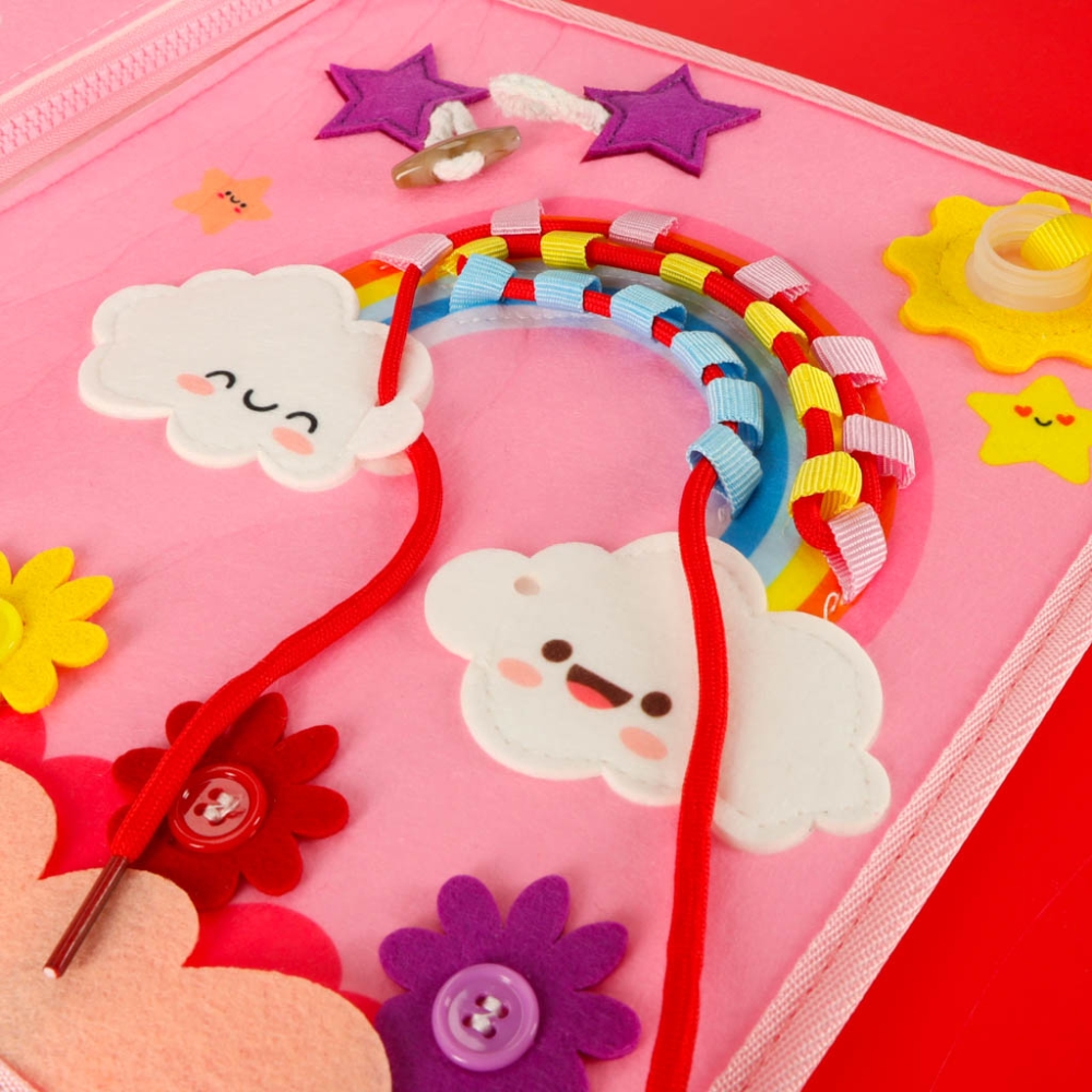 Veltinio edukacinė lenta Sensory montessori Princesė rožinė-Žaislai, Kūdikiams, Žaislai mažyliams (iki 4 m.