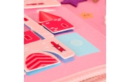 Sensory sensory montessori manipuliatorių lentos kuprinės dėklas rožinis