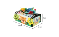 Sorteris sensorinių servetėlių dėžutė montessori kilimėlis 2in1