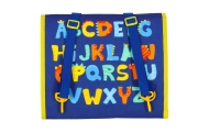 Sensorinė edukacinė lenta Montessori kuprinės dėkle, mėlyna-Žaislai, Kūdikiams, Žaislai mažyliams (iki 4 m.