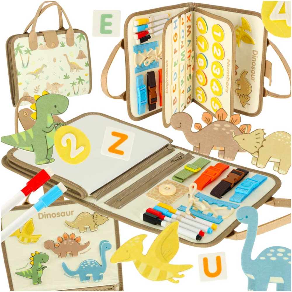 Sensorinė edukacinė lenta Montessori Dinozauras-Žaislai, Kūdikiams, Žaislai mažyliams (iki 4 m.
