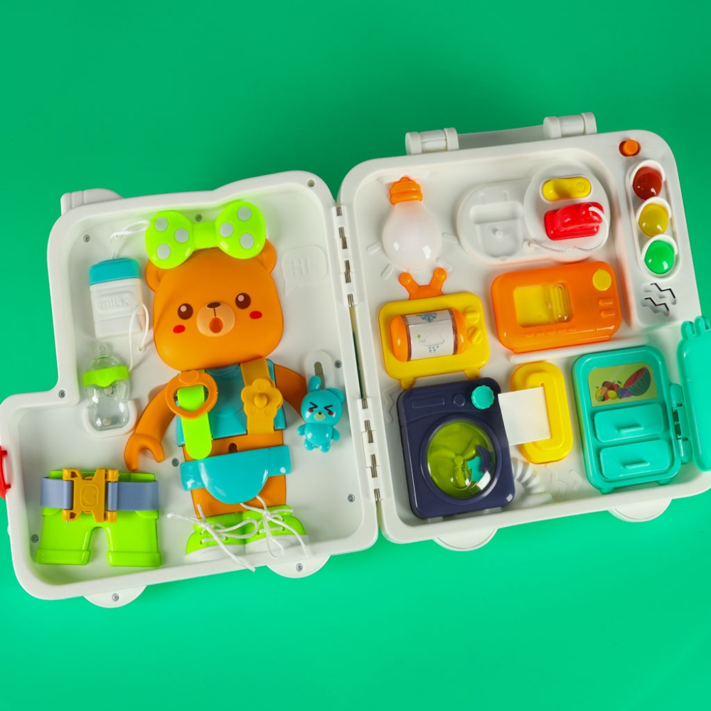 Edukacinė lenta montessori Meškiukas XXL šviesa garsas-Žaislai, Kūdikiams, Žaislai mažyliams (iki 4 m.