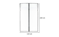 LUARO magnetinis tinklelis durims tvirtas stiprus magnetas 110x220cm