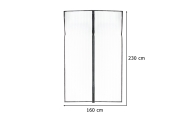 LUARO durų magnetinis tinklas su kietu magnetu 160x230cm