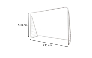 Vaikų futbolo treniruočių vartai 2in1 + tikslumo kilimėlis 215 x 153 x 76 cm