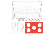 Vaikų futbolo treniruočių vartai 2in1 + tikslumo kilimėlis 215 x 153 x 76 cm