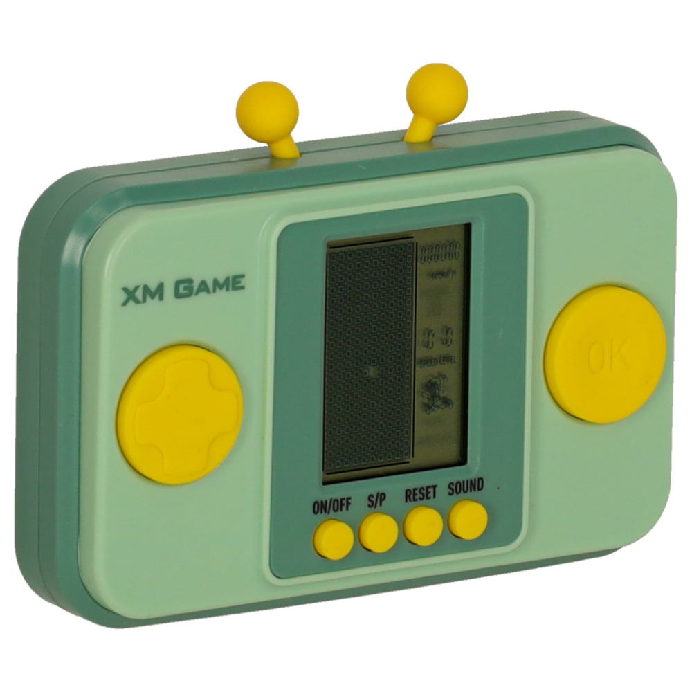 Elektroninių arkadinių žaidimų nešiojamoji konsolė žalia-Žaislai, Stalo žaidimai, Žaidimų konsolės-e-vaikas