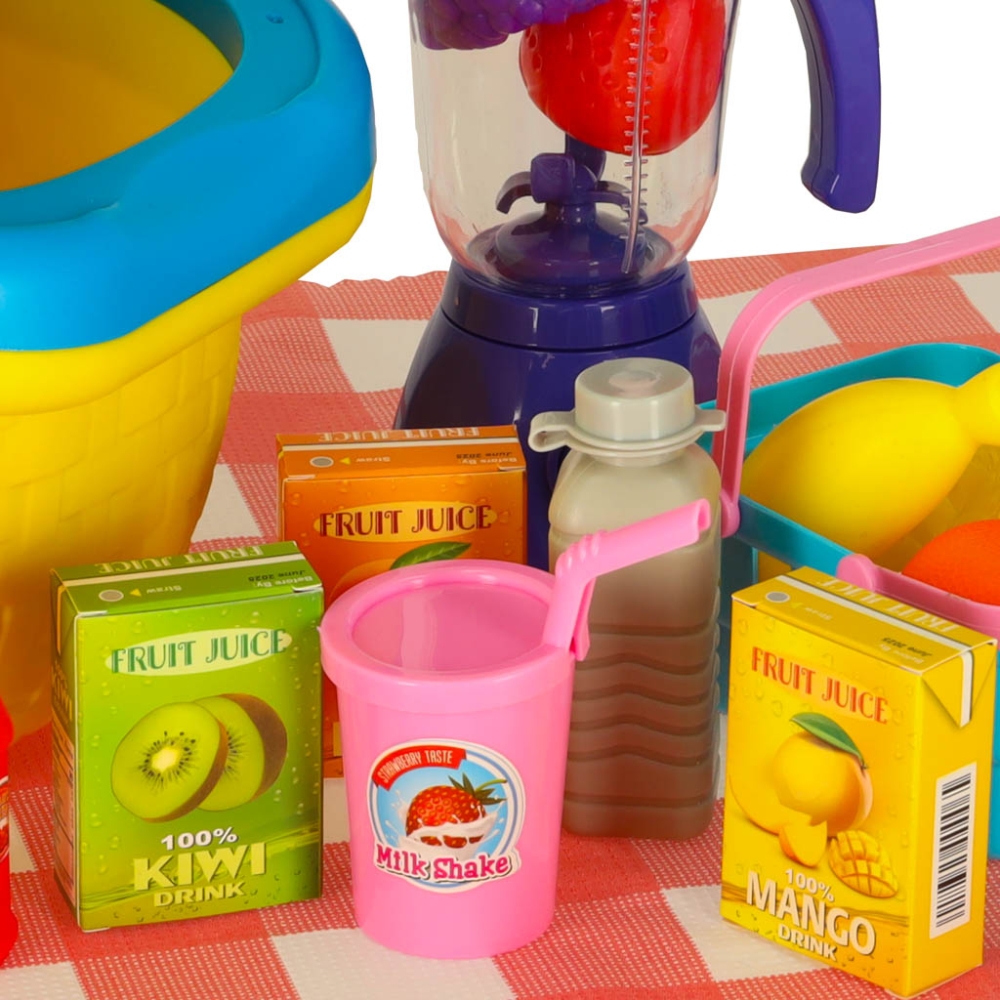 Pikniko krepšelis vaisių sultys gėrimai maisto produktai užkandžiai iškylai-Žaislai, Profesijos, buities žaislai, Mažiesiems kul