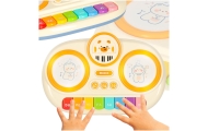 Vaikiškas interaktyvus edukacinis pianinas smėlio spalvos-Žaislai, Kūdikiams, Žaislai mažyliams (iki 4 m.