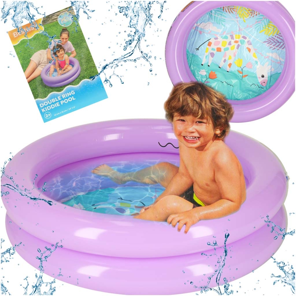 Vaikiškas baseinas 61 cm BESTWAY 51061, violetinis-Žaislai, Lauko žaislai, Baseinai, Pripučiami baseinai-e-vaikas