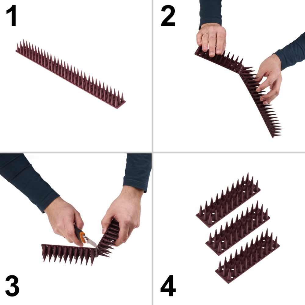 Balandžius atbaidantys smaigai 8el. 43 cm ruda sp.-Namai, laisvalaikis, turizmas, Sodas - daržas-e-vaikas