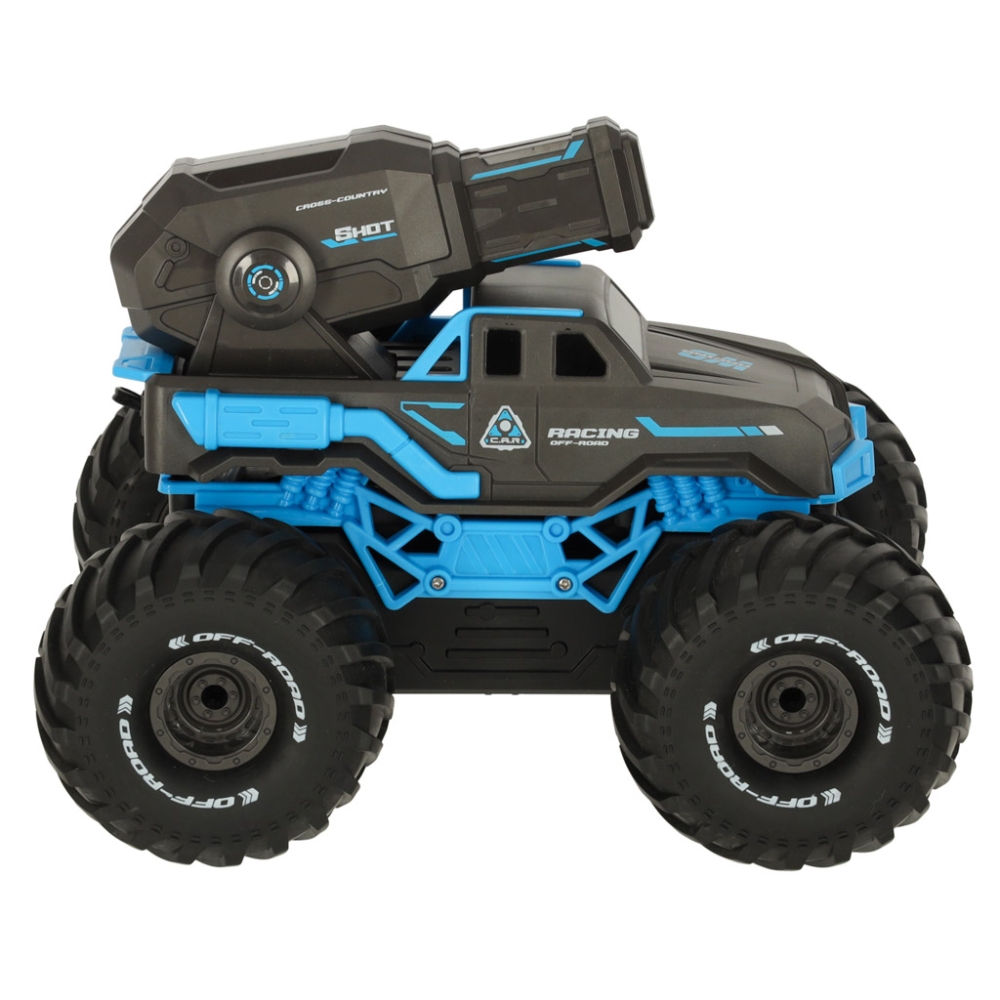 RC amfibija vandeniui atsparus automobilis, valdomas rankų gestais + 2 nuotolinio valdymo pulteliai mėlynos spalvos
